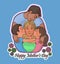 Mom dad and kids together Happy Mother`s Day
