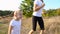 Mom and daughter running