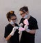 Mom with her daughter, dentist