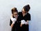 Mom with her daughter, dentist