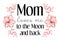 Mom loves me to the Moon and back Mother`s Day greeting card