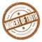 MOMENT OF TRUTH text on brown round grungy stamp