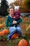 Mommie and Baby in pumpkin patch