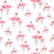 Mommy and baby flamingo pattern for kids. Seamless fabric print.Cute animals. - illustration