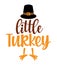 Mommy`s little Turkey - Baby clothes calligraphy label.