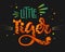 Mommy`s Tiger color hand draw calligraphy script lettering whith dots, splashes and whiskers decore