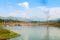 Mon Bridge, the longest wood bridge of Sangklaburi, Thailand.