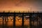 Mon wooden bridge at sunset, Sangkhlaburi