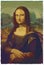 Mona Lisa - La Jaconde Leonardo Da Vinci. Digital Effect Vector