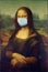 Mona Lisa pandemic Coronavirus covid-19 quarantine