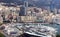 Monaco Grand Prix French riviera, CÃ´te d`Azur, mediterranean coast, Eze, Saint-Tropez, Cannes. Blue water and luxury yachts.