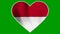 Monaco Heart Love Flag Loop - Realistic 4K flag waving in the wind