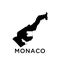 Monaco map icon vector trendy