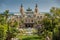 Monaco, Monte-Carlo, 02 October 2019: The main sight of the principality casino surrounded with the green trees, the updated