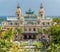 Monaco, Monte-Carlo, 02 October 2019: The main sight of the principality casino surrounded with the green trees, the updated