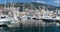 Monaco, Monte-Carlo, 06 August 2018: Tranquillity in port Hercules, is the parked boats, sunny day, many yachts and