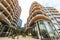 Monaco, Monte-Carlo, 09 July 2019: Facade of the new residential quarter of One, magnificent apartments, a foot zone