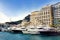Monaco, Monte Carlo - January 28, 2020: Principality of Monako. View of seaport with yachts and speedboats