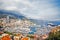 Monaco. Panoramic view. Cruise ship, boats, yachts and luxury. Few steps from Prince`s Palace of Monaco