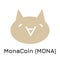 MonaCoin MONA. Vector illustration crypto coin