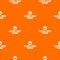 Monarch king pattern vector orange