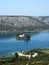 Monastery in beatiful Krka river in Croatia