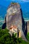 Monastery and the dramatic rock formation of Meteora, Kastraki