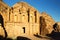 The Monastery El Dayr in Petra Ancient City in a Golden Sun