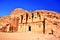 The Monastery (El Dayr) in Petra Ancient City in a Golden Sun, Jordan