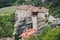 Monastery on high rocks on Meteora mountain