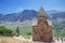Monastery Noravank built of natural stone tuff, the city of Yeghegnadzor, Armenia.