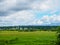 Monastery Optina Pustyn in the summer. City of Kozelsk. Russia, panoramic view of the famous monastery