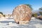 Monastery rolling stone door ,Mount Nebo, Jordan