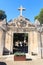 Monastery Santuari de Cura entrance gate on Puig de Randa, Majorca