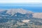 Monastery Santuari de la Mare de Deu del Puig near Pollenca on Mallorca aerial view in Spain