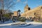 Monastery Of St. Lucy And Norman Castle Of Adrano Under The Snow