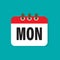 Monday sign calender icon