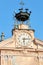 Mondovi, Saint Peter and Paul church clock and bell tower with automaton in a sunny day in Italy