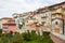 Mondovi town, ancient buildings in summer in Piedmont, Italy