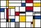 Mondrian style abstract geometric pattern