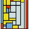 Mondrian Style Retro Rectangle Color Composition