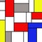 Mondrian style wallpaper