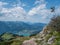 The Mondsee from above in the Salzkammergut