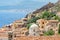 Monemvasia Castle Town with Traditional Houses, Hotels and Churches. Famous Byzantine Medieval Heritage