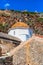 Monemvasia houses and church in Peloponnese, Greece