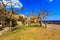 Monemvasia houses and church in Peloponnese, Greece