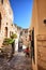 Monemvasia is located in Laconia, Peloponnese, Greece, on a small island