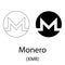 Monero black silhouette