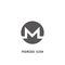 Monero cryptocurrency icon simple flat style vector illustration