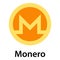 Monero icon, flat style